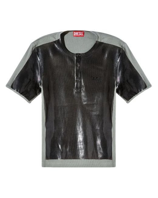 DIESEL X Damiano David バイカラーtシャツ Black