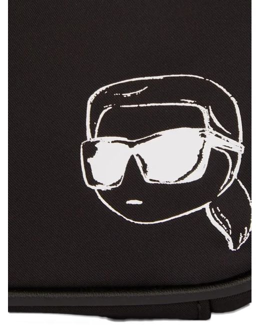 Karl Lagerfeld Ikon Cross Body Bag Black