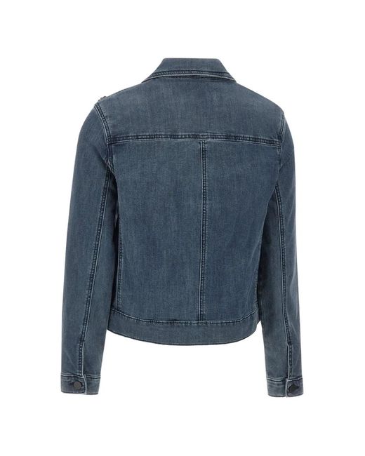 Elena Miro Blue Sequin-Embellished Denim Jacket