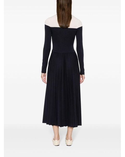Robe longue à design plissé Claudie Pierlot en coloris Black
