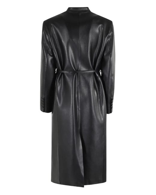 Isabelle Blanche Black Belted Wrap Coat