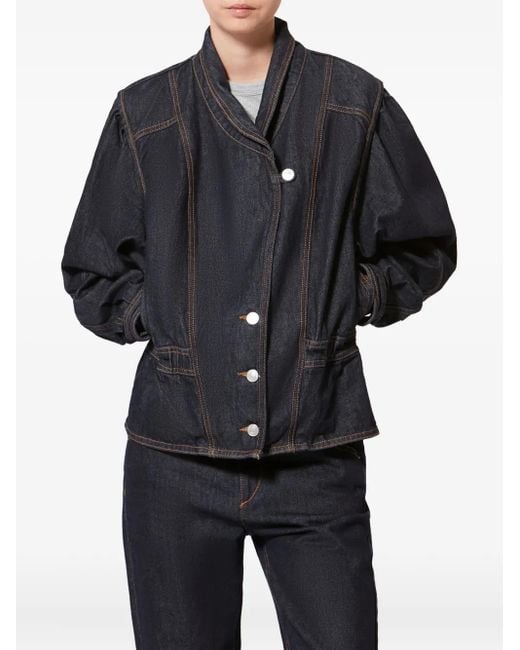 Isabel Marant Blue Dolie Button Jacket