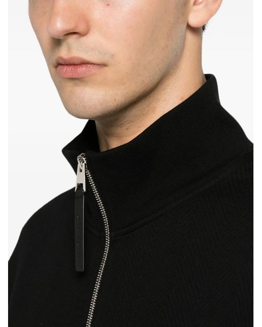 Givenchy Black Patterned Zipped Jacket for men