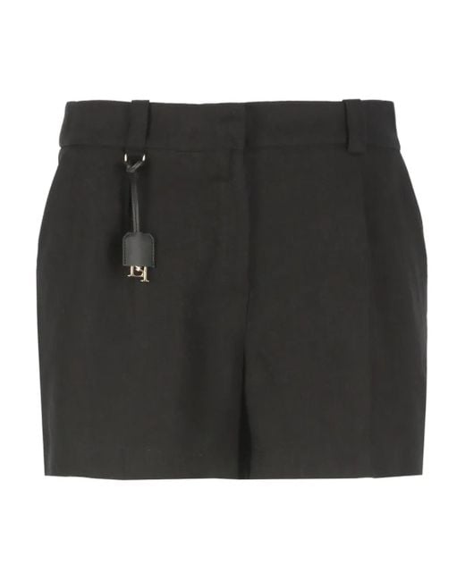 Pantalones cortos con pinzas Elisabetta Franchi de color Black