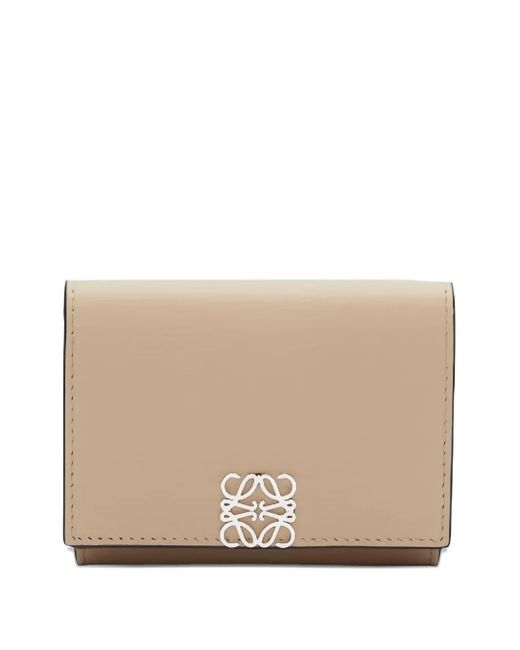 Loewe Natural Anagram Trifold Wallet