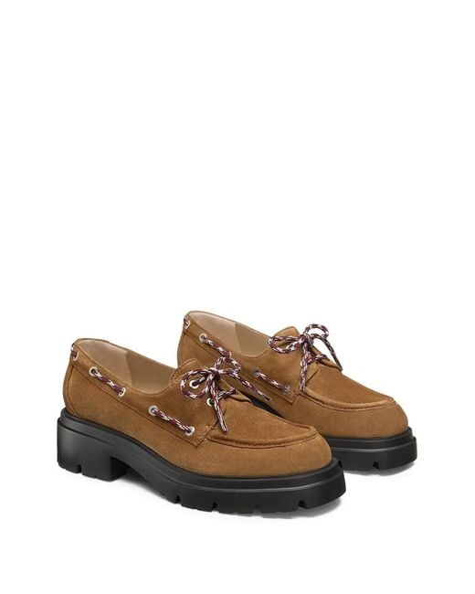 Stuart Weitzman Brown Hudson Loafers