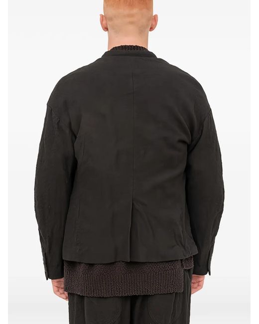 The Viridi-anne Black Double-Layered Jacket for men