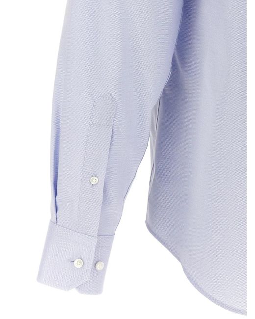 Boss Blue Oxford Cotton Shirt for men