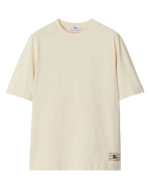 T-shirt en coton à logo EKD Burberry en coloris Natural