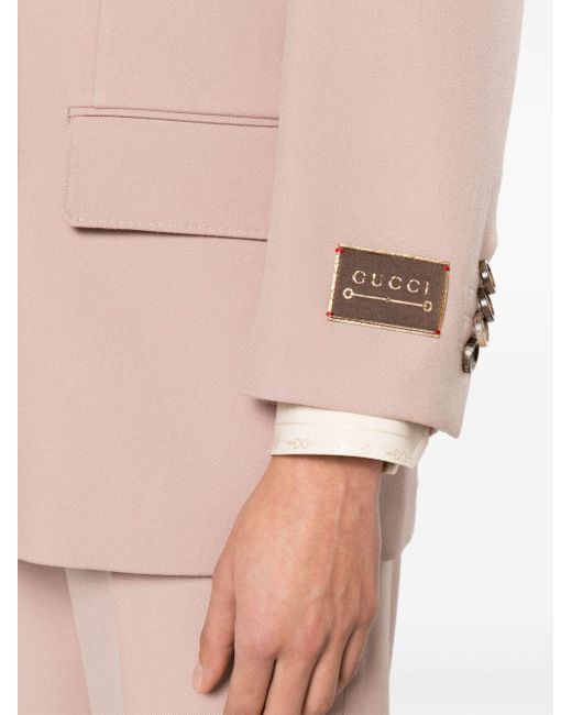 Gucci Wollen Blazer Met Dubbele Rij Knopen in het Pink