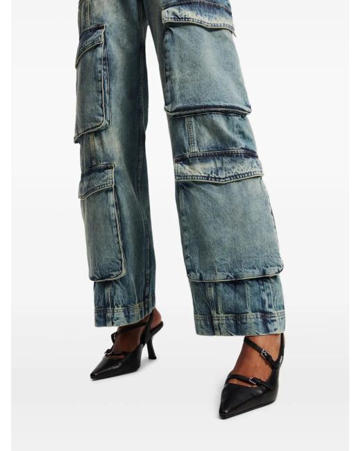 Karl Lagerfeld Blue Relaxed Cargo Jeans