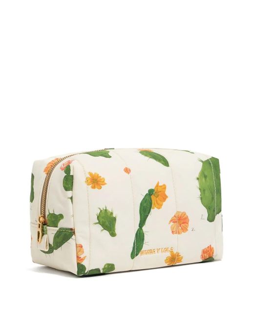 Bimba Y Lola White Kosmetiktasche Mit Blumenmuster