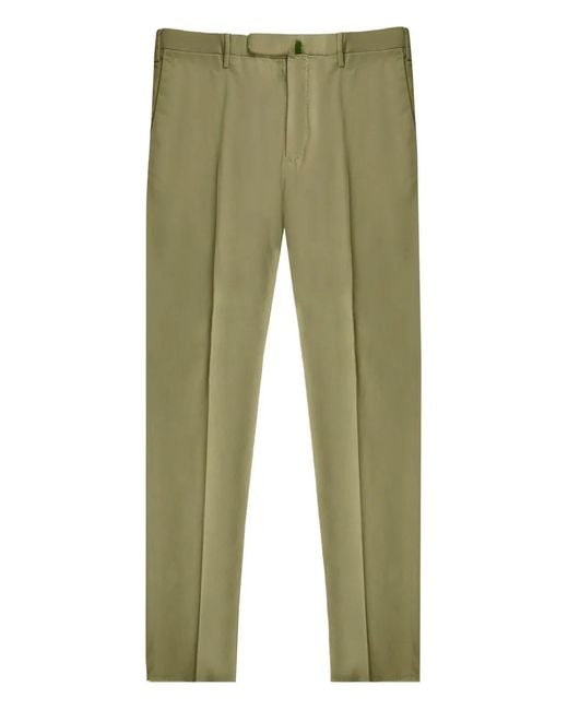 Slowear Green Pressed-Crease Tailored Trousers for men