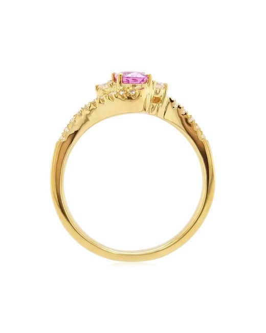 HYT Jewelry Pink Diamond And Sapphire Ring
