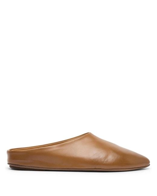 Marsèll Brown Pointed-toe Leather Mules