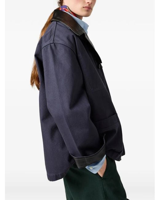 Miu Miu Blue Single-Breasted Jacket
