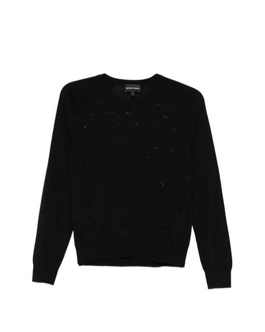 Emporio Armani Women's Black Embellished Sweater