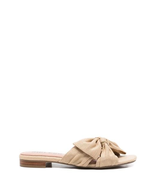 Bibi Lou Natural Karsie Bow-Detail Woven Sandals