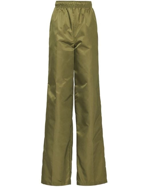 Prada Green Re-nylon Straight-leg Trousers