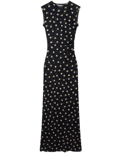 Stella McCartney Black Polka-dot Jersey Maxi Dress