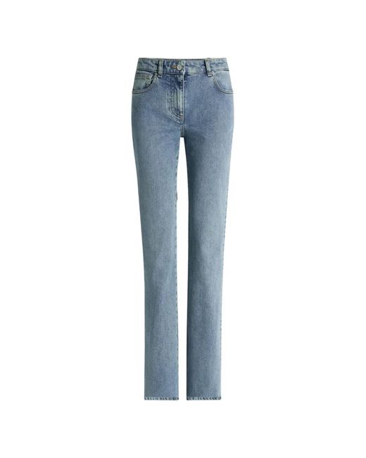 Balmain Blue Bootcut Faded Denim Jeans