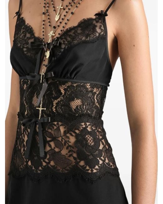 Dolce & Gabbana Black Silk Georgette Dress