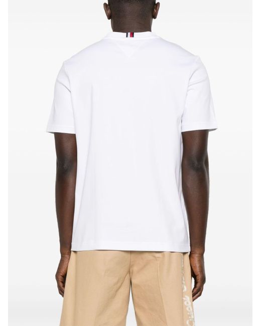 Tommy Hilfiger White Embroidered-logo T-shirt for men
