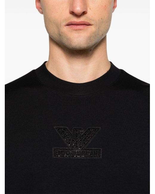 Emporio Armani Sweatshirt mit Logo-Patch in Black für Herren
