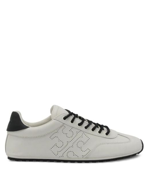 Tory Burch White Field Perforated Logo Sneakers