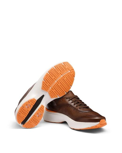 Santoni Brown Bounce Sneakers for men