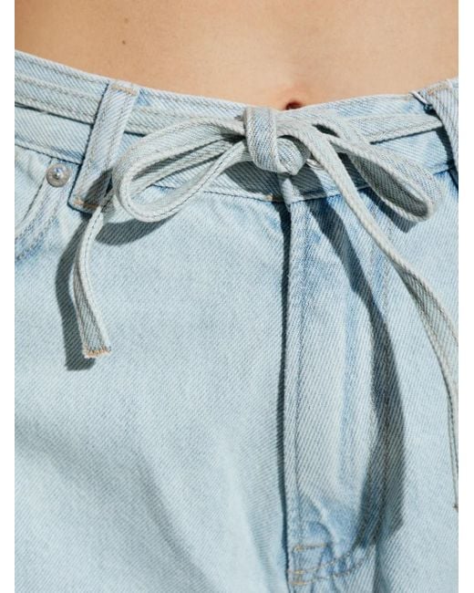 Samsøe & Samsøe Blue Drawstring Cotton Jeans