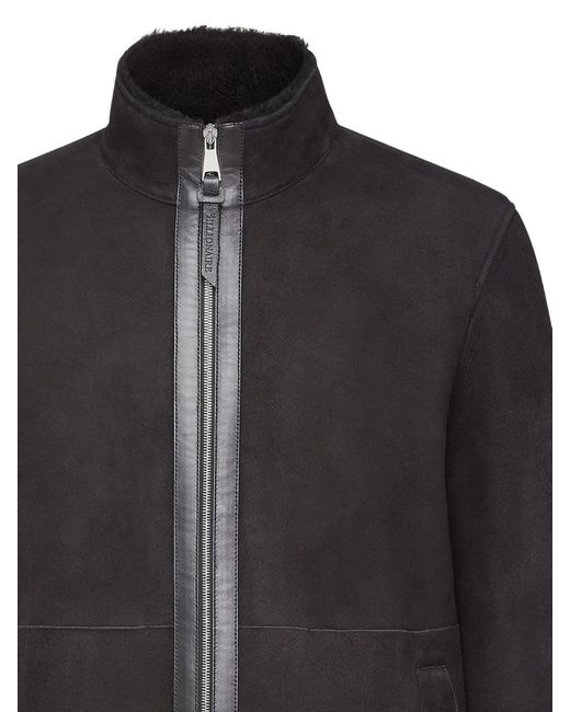 Billionaire Black Shearling Jacket for men