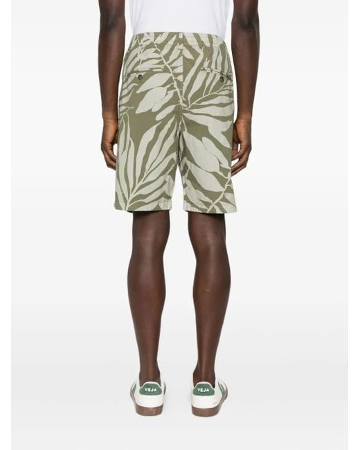 Marc O' Polo Green Leaf-Print Shorts for men