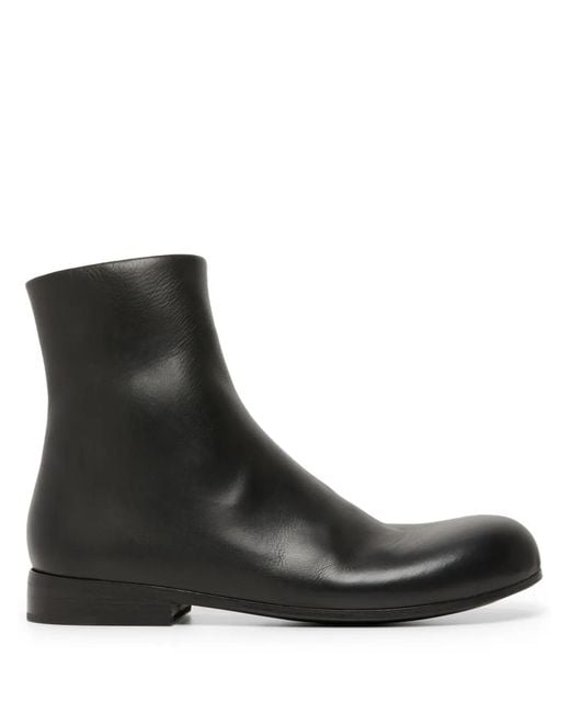 Marsèll Black Capozucca Leather Ankle Boots for men