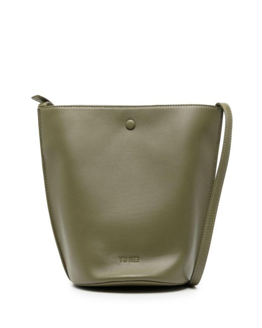 Yu Mei Green Phoebe Leather Bucket Bag