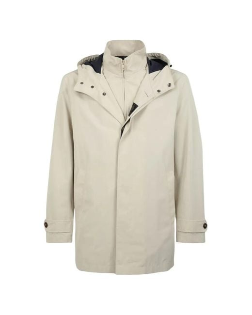 Fay White Parka Morning À Capuche for men