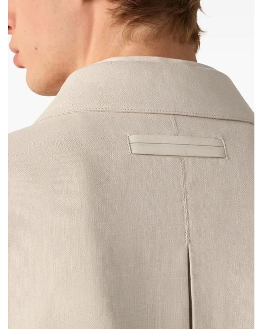 Zegna White Patch-Pocket Blouson Jacket for men