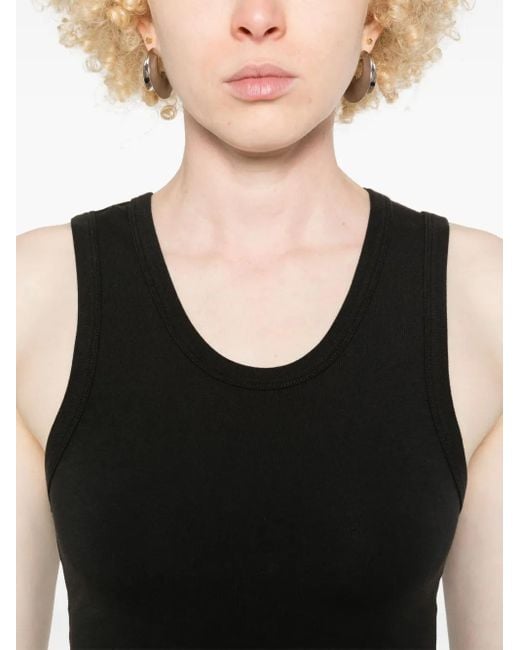 Entire studios Black Cropped Tank Top