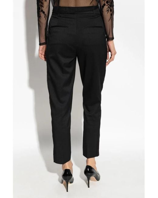 AllSaints Black Pockets Tapered Trousers