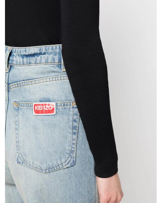 Jean Ample À Patch Logo KENZO en coloris Blue