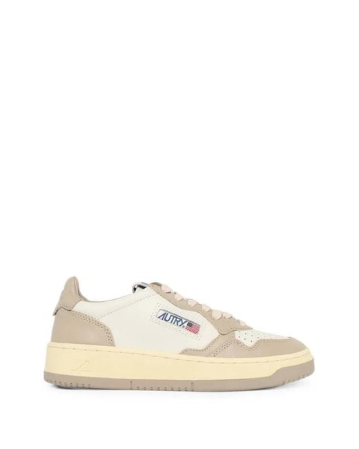 Autry White Medalist Color-Block Sneakers