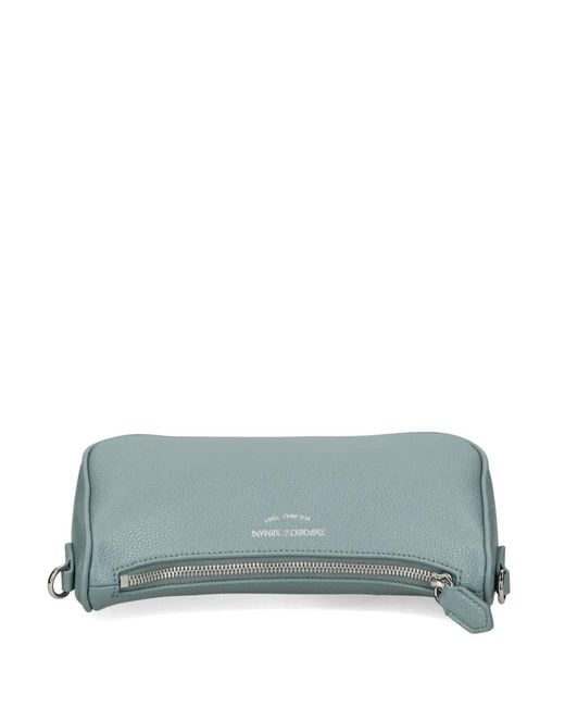 Emporio Armani Blue Sac À Bandoulière À Logo