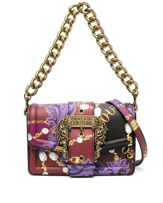 Versace White 'chain Couture' Crossbody Bag