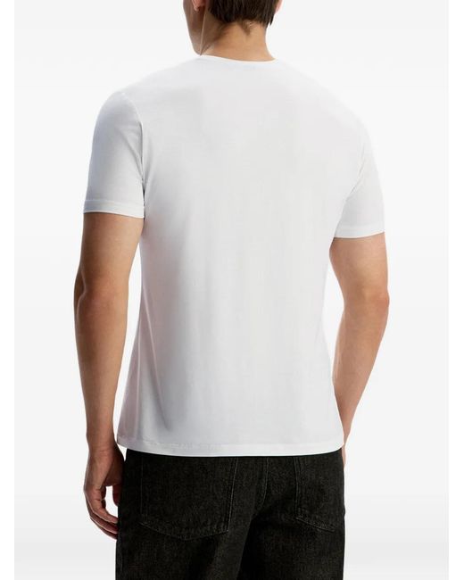 12 STOREEZ White Crew-Neck T-Shirt for men
