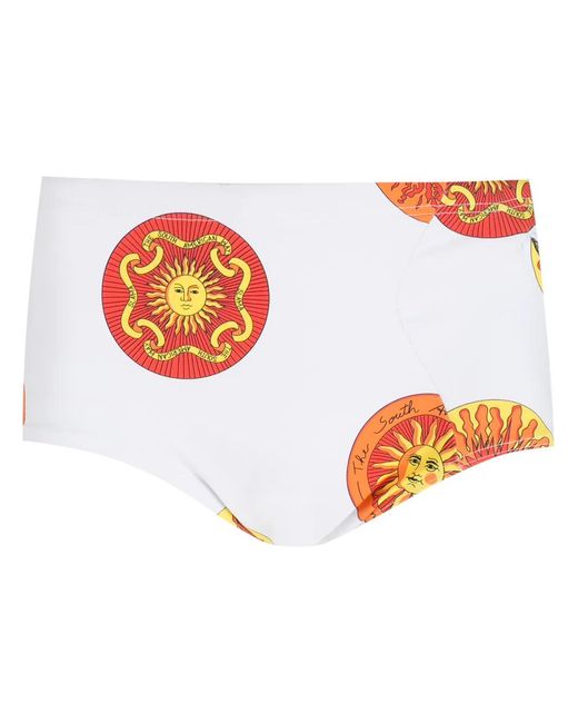 Amir Slama Orange Print Sol Swimming Trunks for men