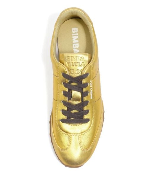 Baskets À Effet Métallisé Bimba Y Lola en coloris Yellow