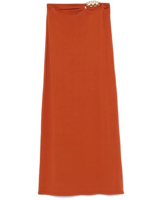 GIUSEPPE DI MORABITO Orange Jupe Longue À Appliqués