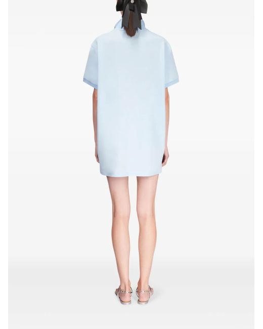 Area Mini-Jurk Verfraaid Met Kristallen in het Blue