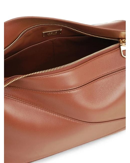 Loewe Brown Medium Puzzle Featherlight Shoulder Bag