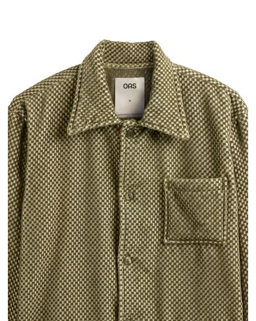 Oas Green Poblano Dandy Checkered Jacket for men